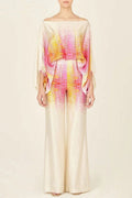 Abstract Waves Two-Piece Set - Yellow-Pink