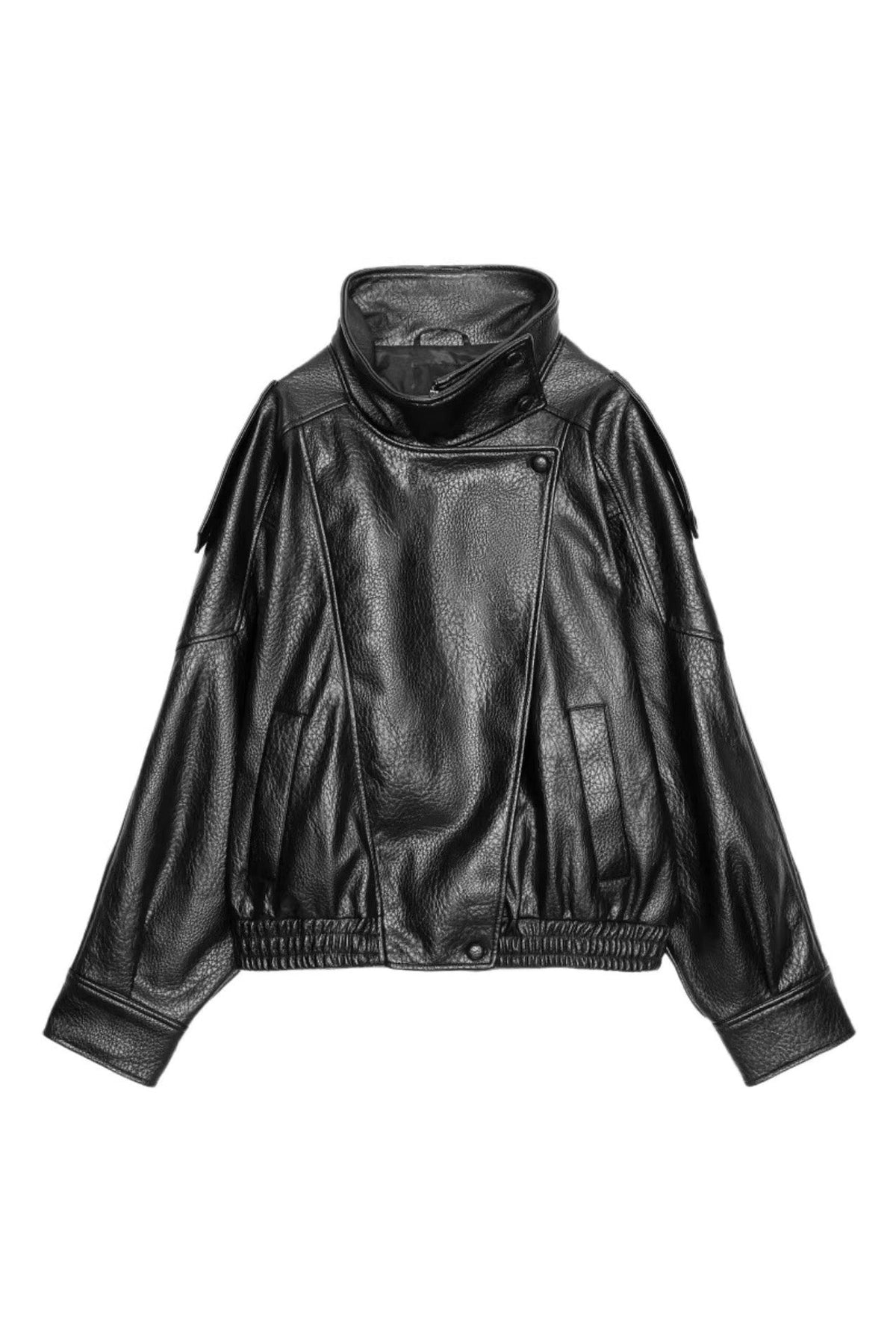 Matte Crinkle PU Jacket