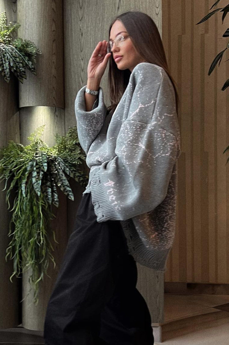 Oversize Streetwear Distressed Hoodie