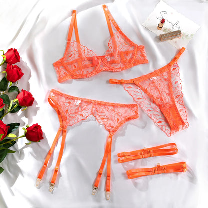 Aria Lace Strumpfband Set