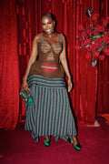 Tribal-Inspired Halter Corset Top