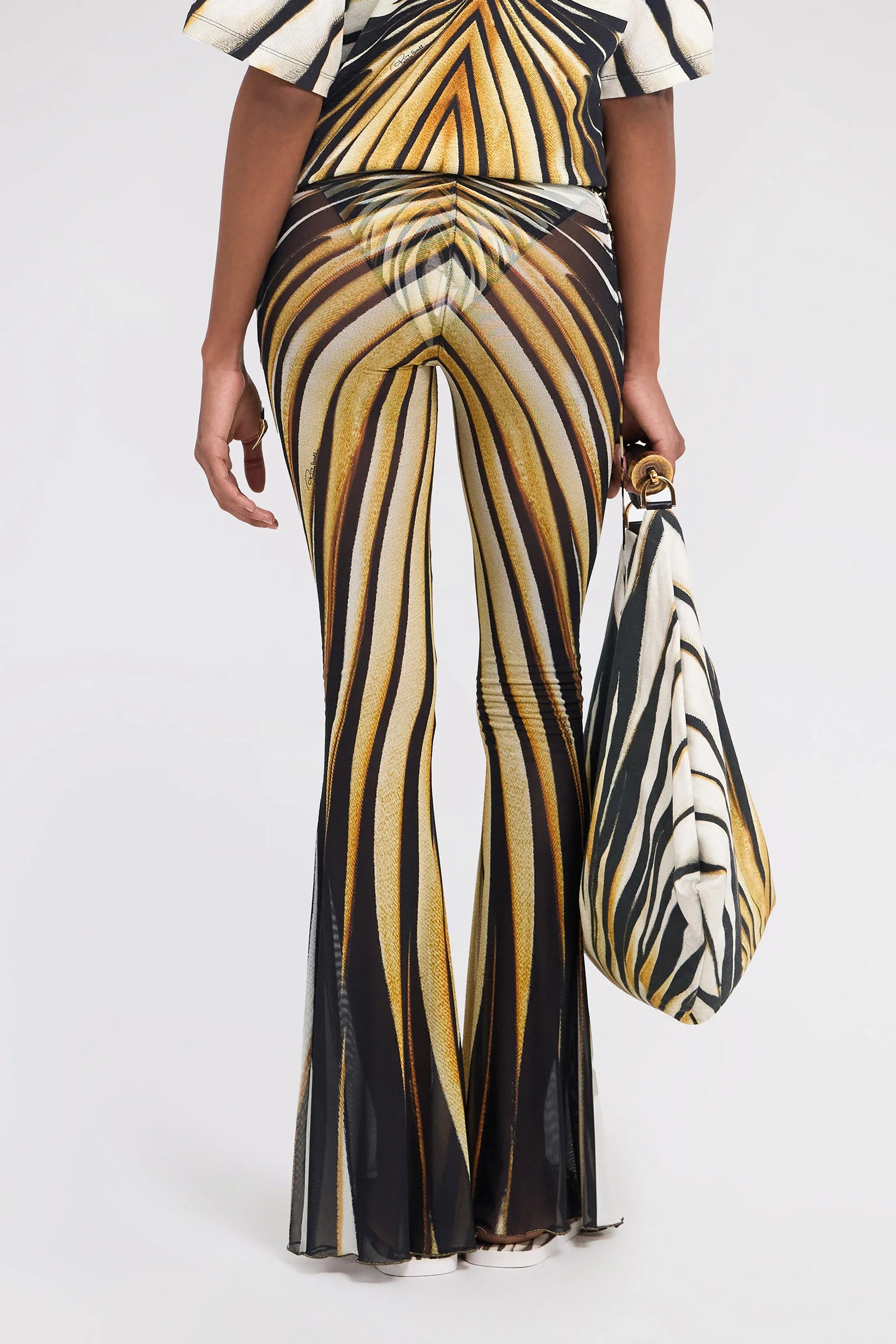 Gold Radiant High Flare Pants
