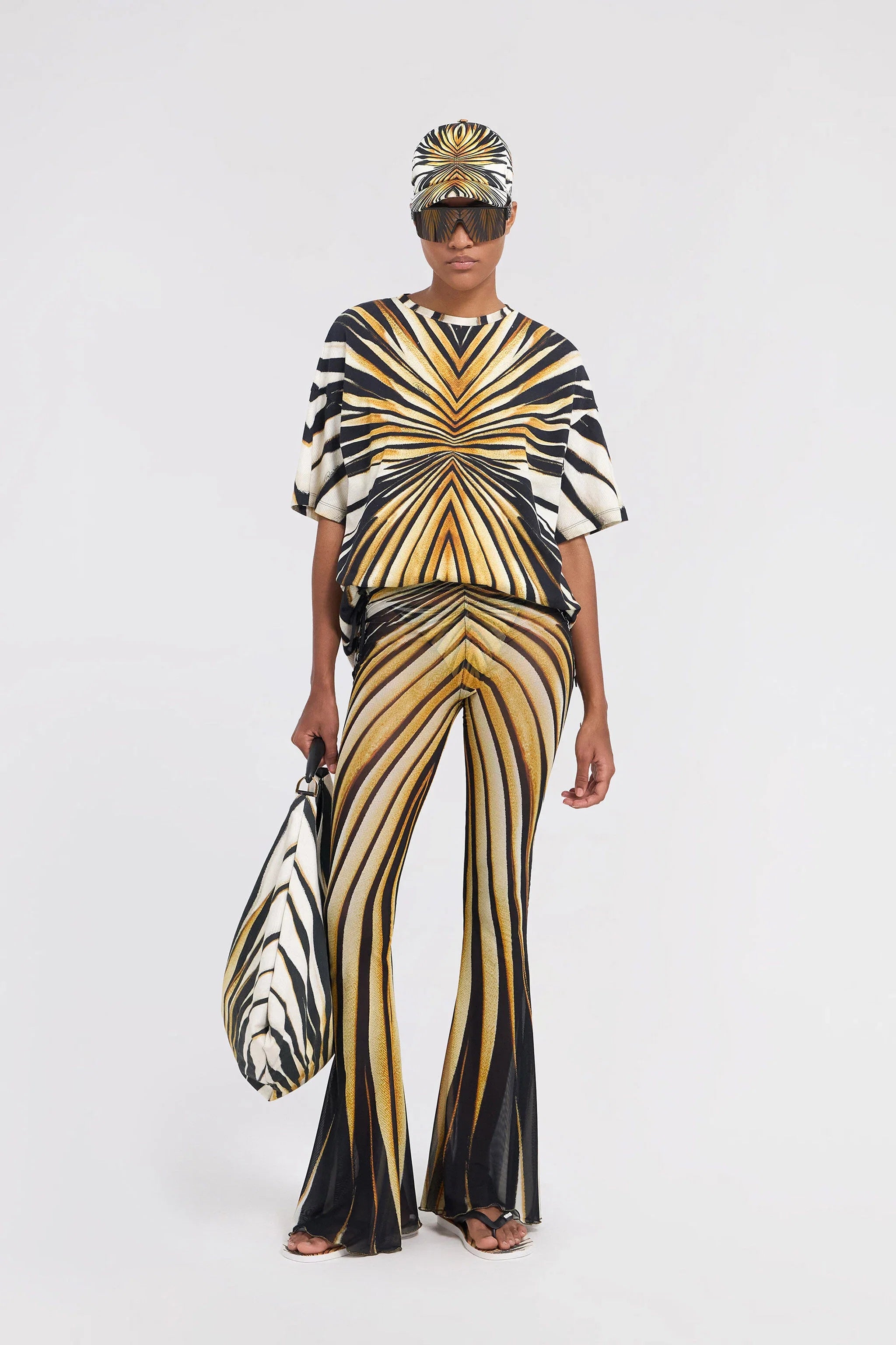 Gold Radiant High Flare Pants