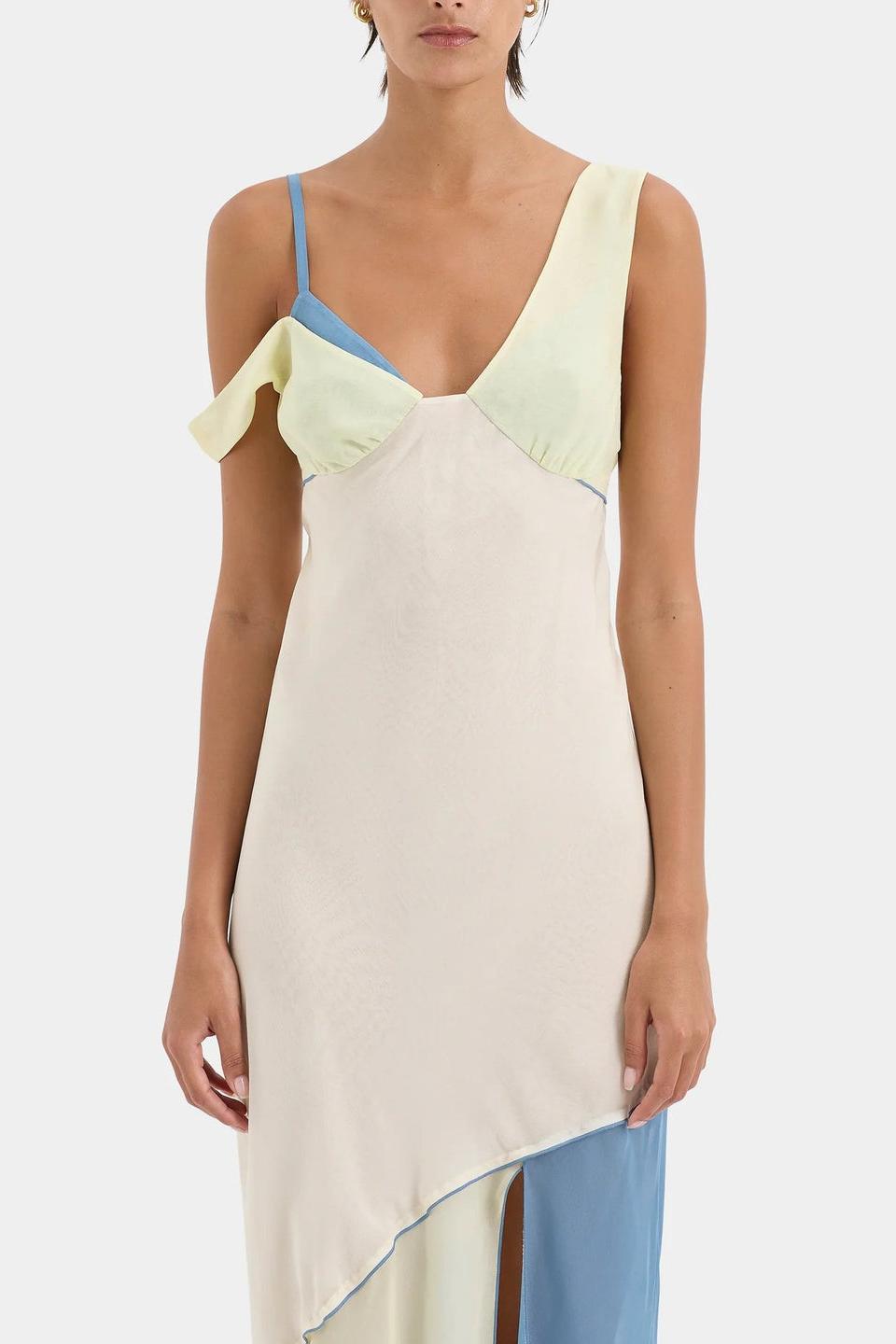Thames Splice Midi Dress
