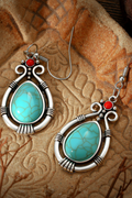 Women's Western Vintage Turquoise Earrings