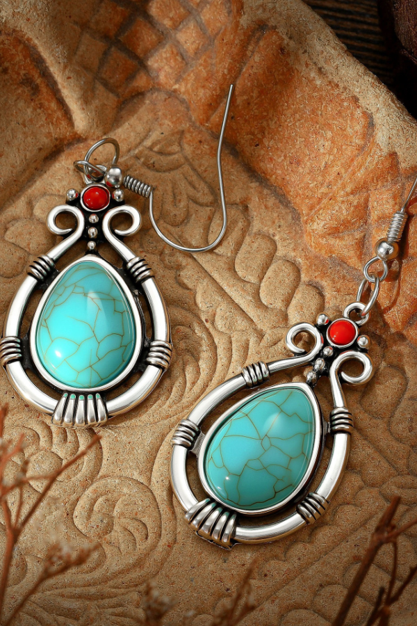 Women's Western Vintage Turquoise Earrings