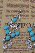 Western Vintage Turquoise Pendant Earrings