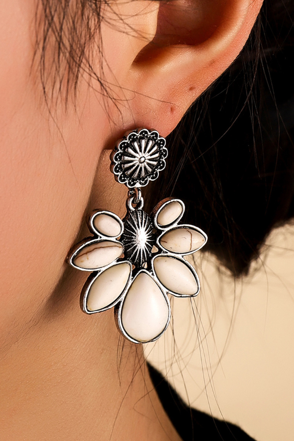 Women's Bohemian Flower Drop Earrings