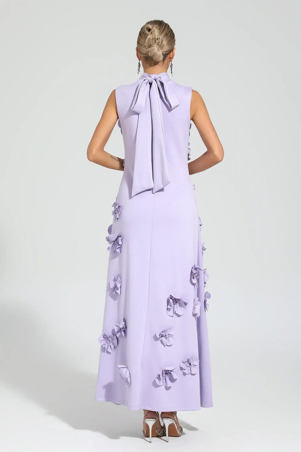 Ethel Flower Embellished Sleeveless Maxi Dress