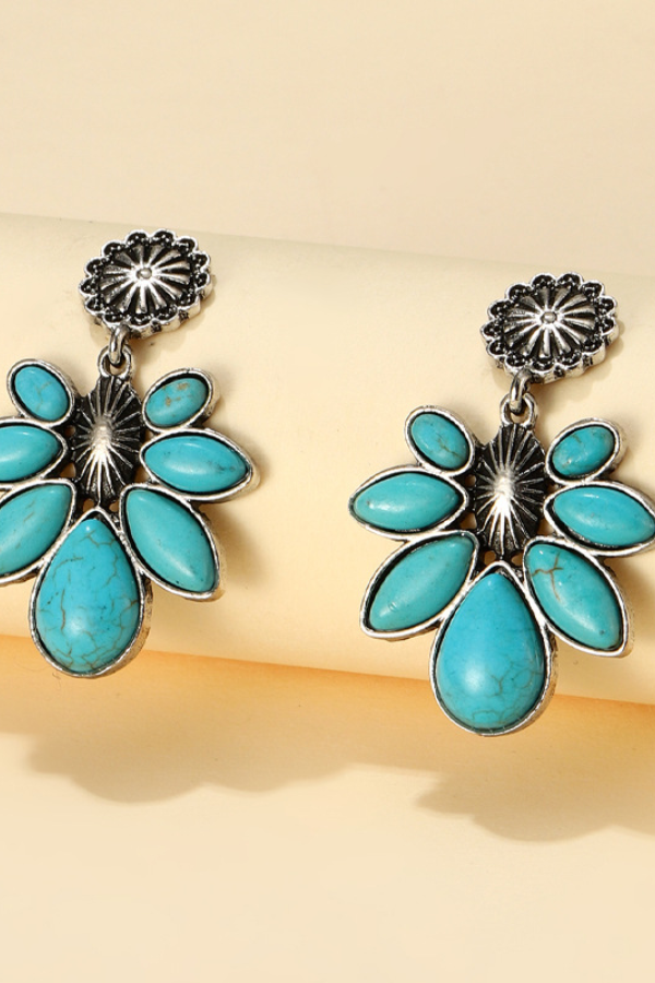 Women's Bohemian Flower Drop Earrings