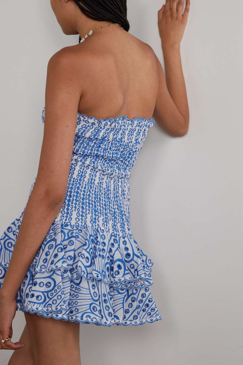 Dolly Embroidered Lace Strapless Bodycon Dress