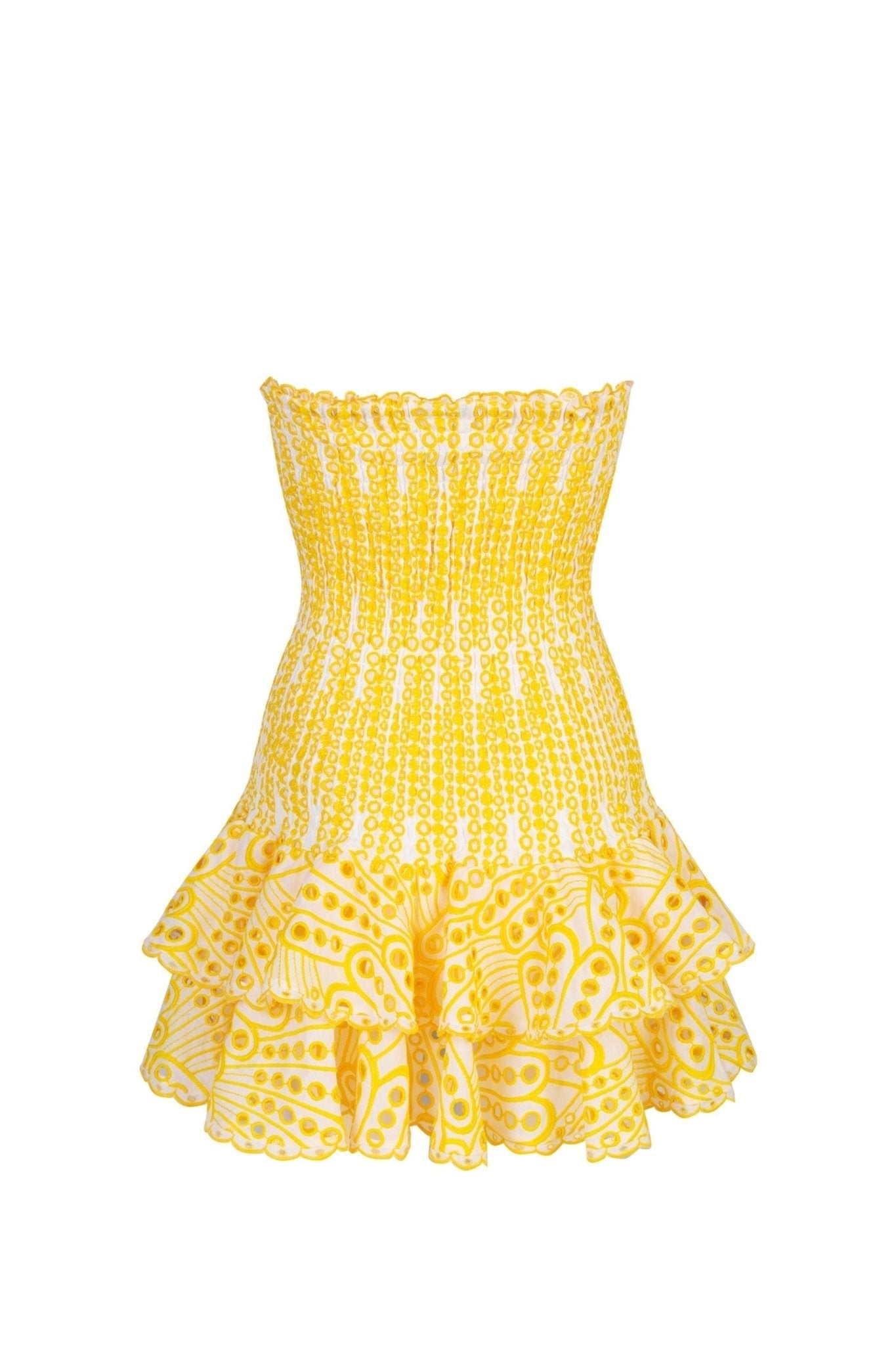 Dolly Embroidered Lace Strapless Bodycon Dress