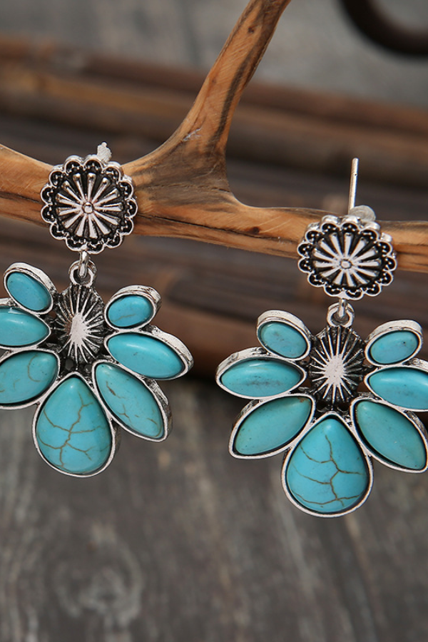Women's Bohemian Flower Drop Earrings