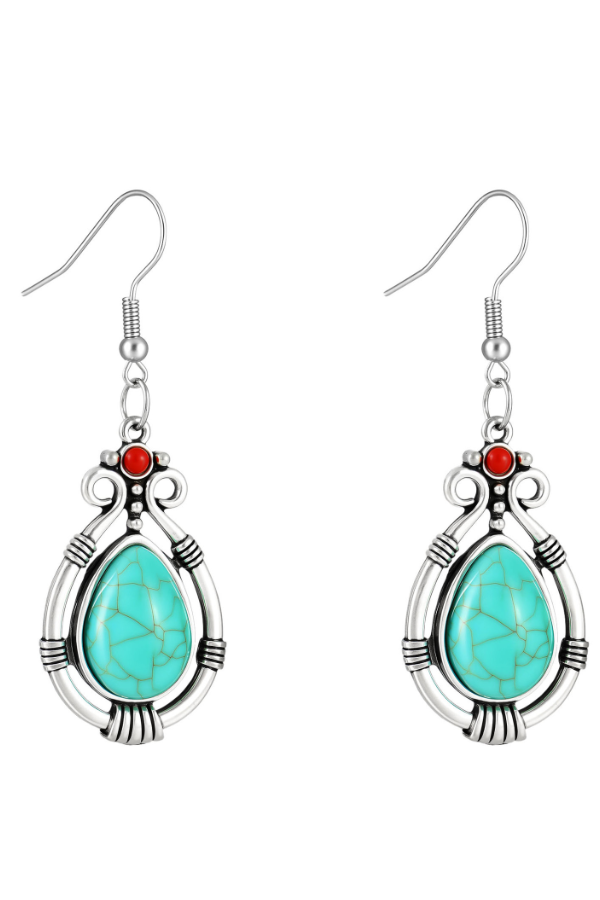 Women's Western Vintage Turquoise Earrings