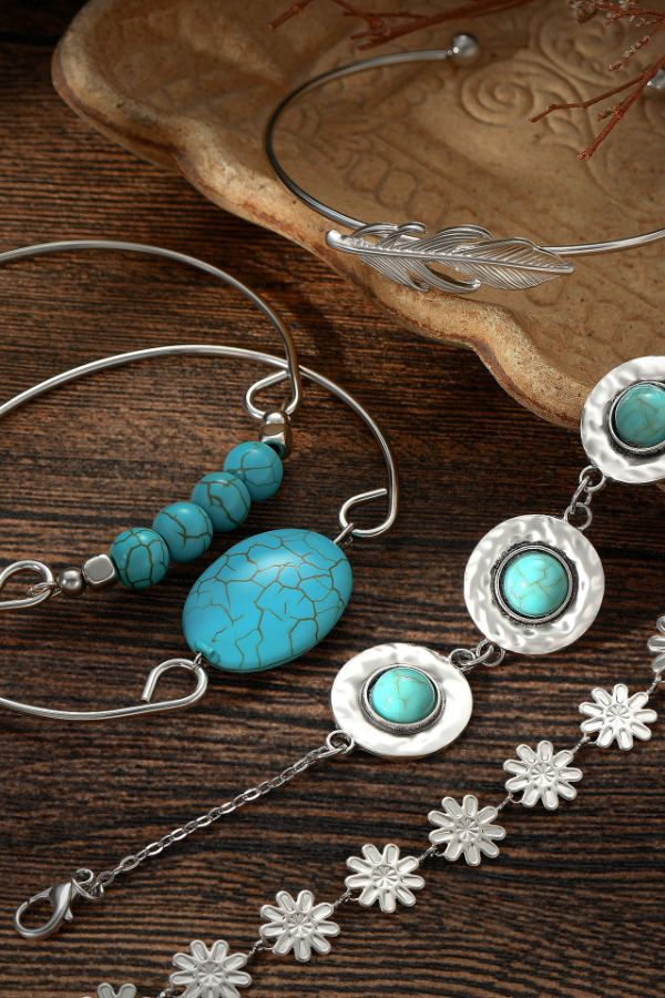 Western Vintage Turquoise Personalized Beaded Set
