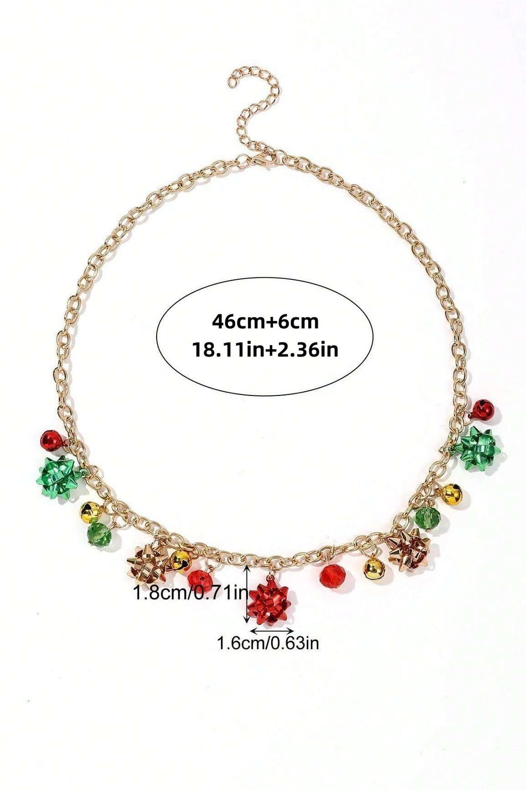 Eileen Christmas Jingle Bell Alloy Necklace