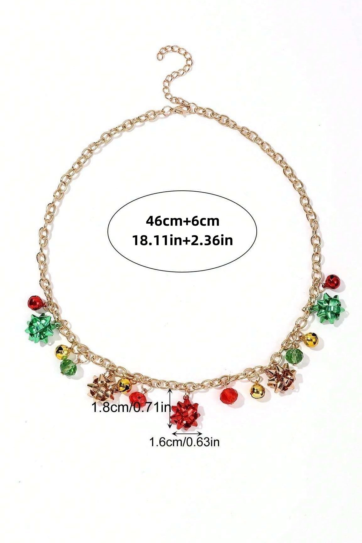 Eileen Christmas Jingle Bell Alloy Necklace