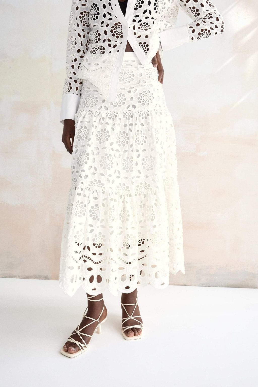 Elsie Embroidered Lace Set