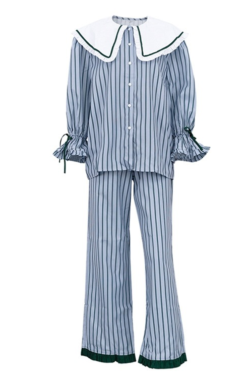 Barbara Pj Set- Blue Stripe