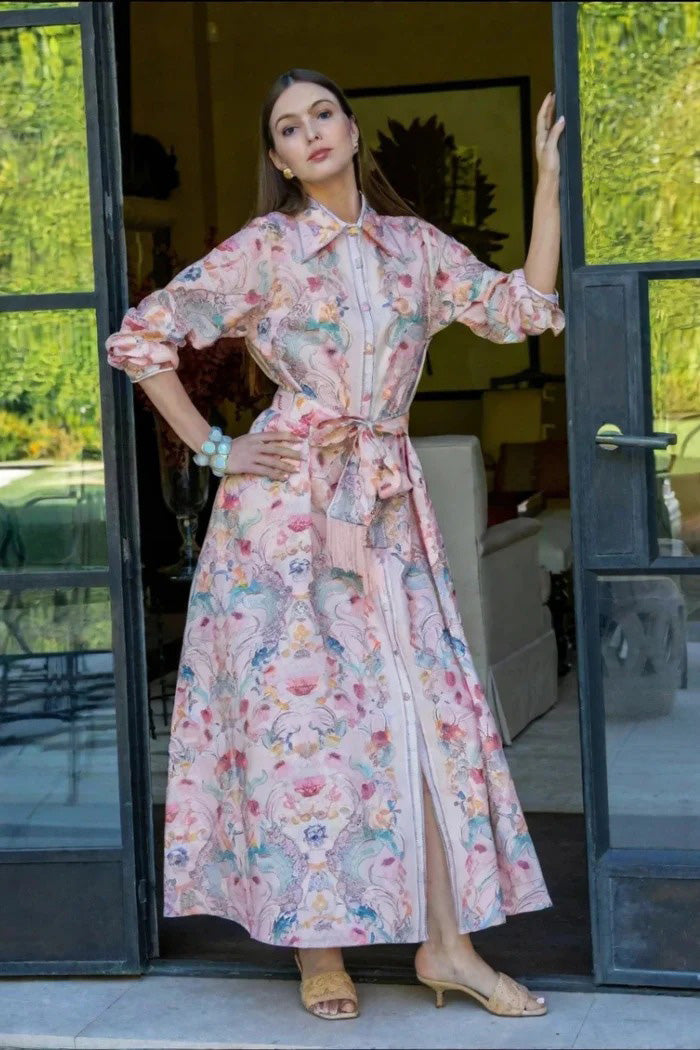 Cotton Linen Flower Dress