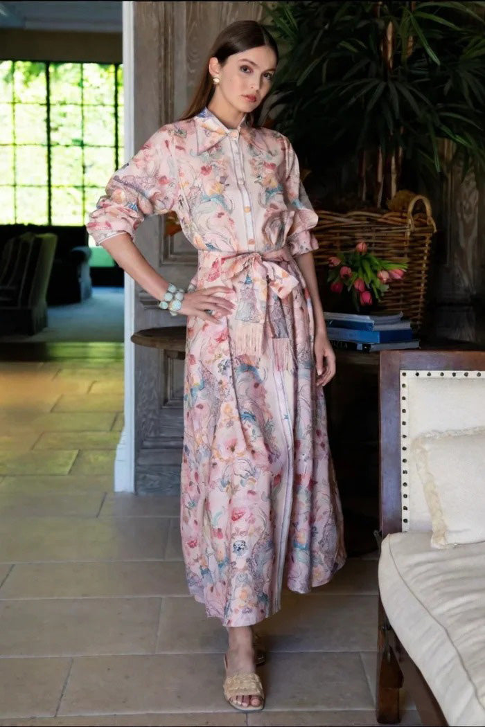 Cotton Linen Flower Dress