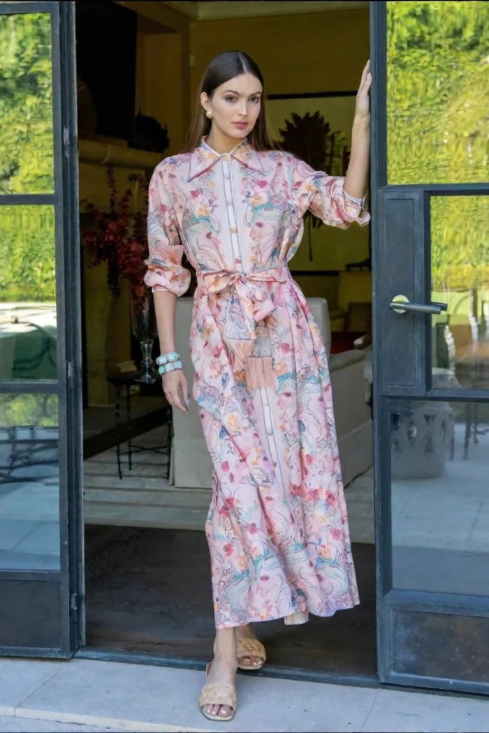 Cotton Linen Flower Dress