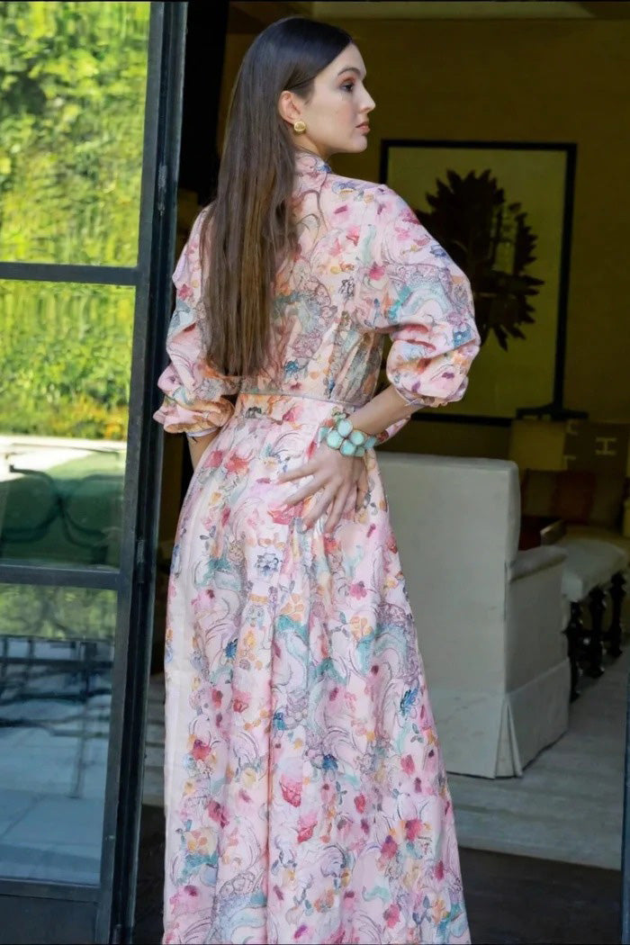 Cotton Linen Flower Dress