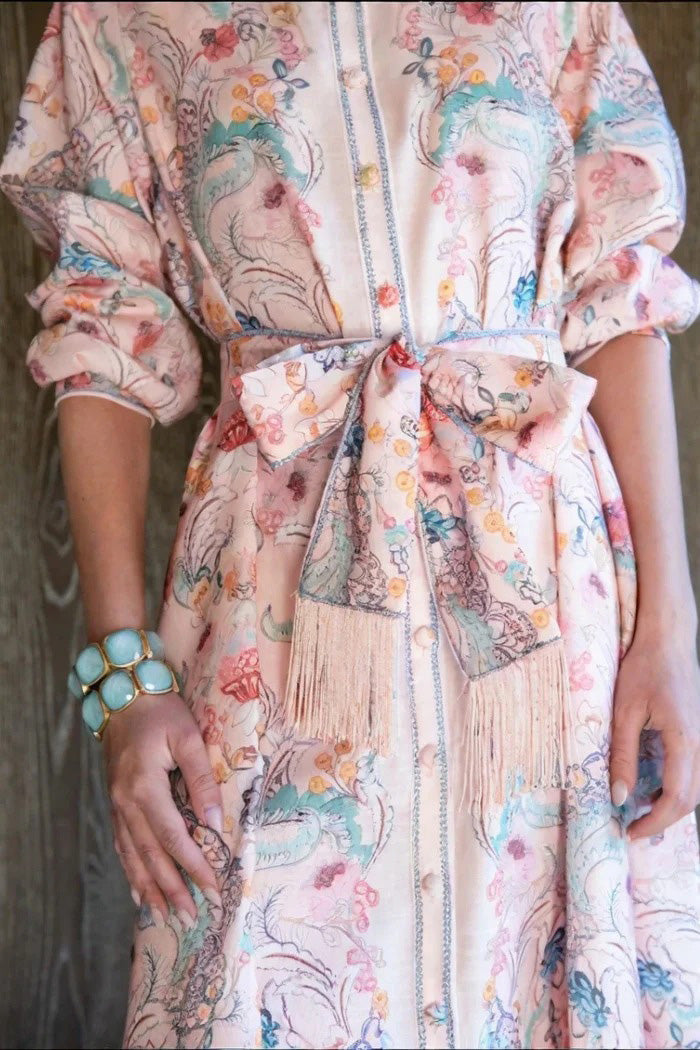 Cotton Linen Flower Dress