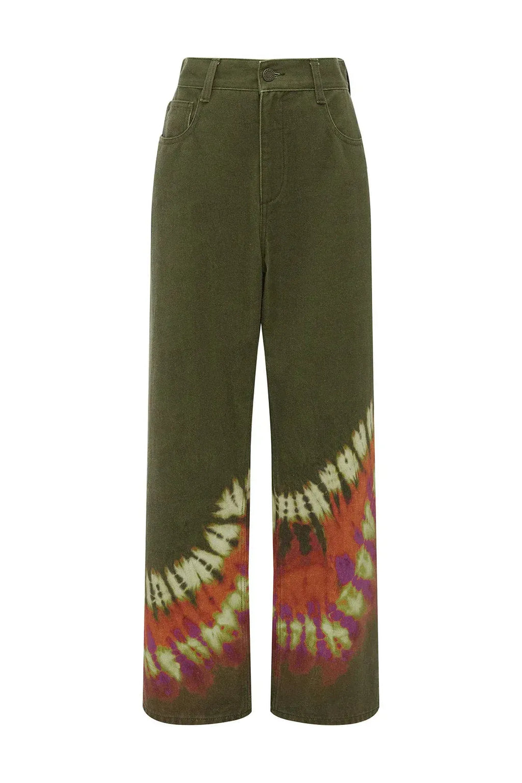 Artistic Hem Detail Denim Mid Rise Jean