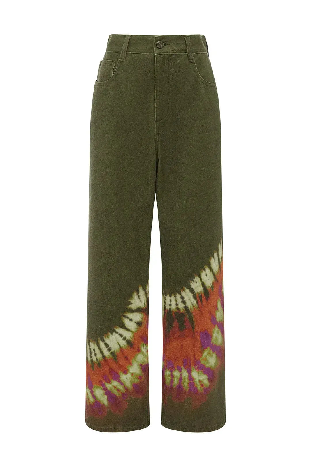 Artistic Hem Detail Denim Mid Rise Jean