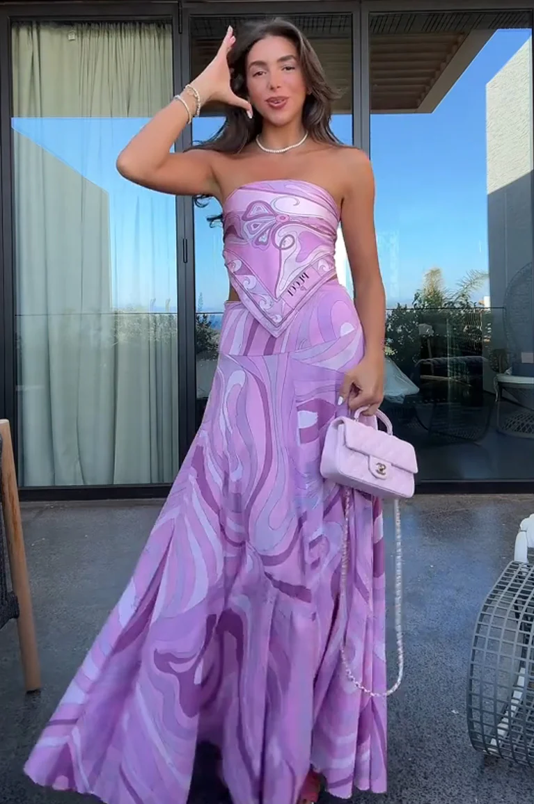 Roca Pink Skirt Set