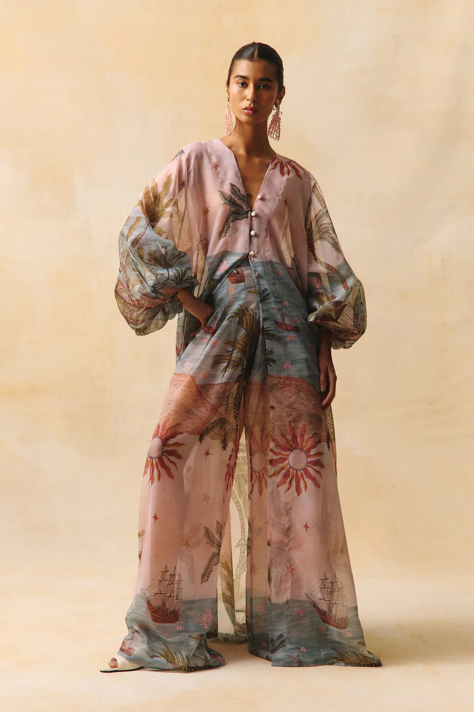 Surya Cape Top & Pant Set