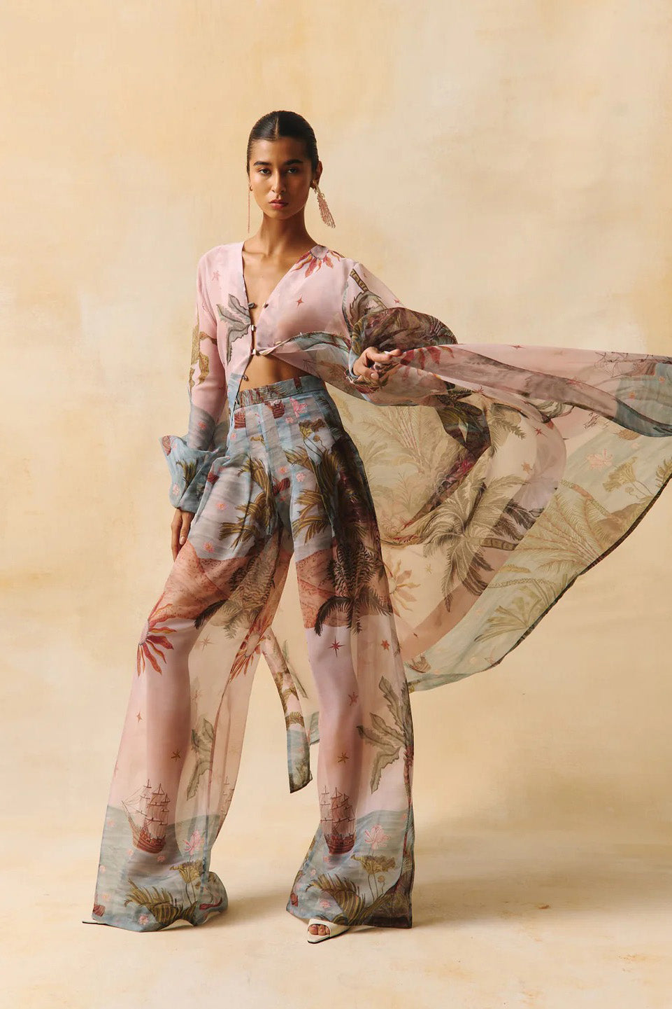 Surya Cape Top & Pant Set