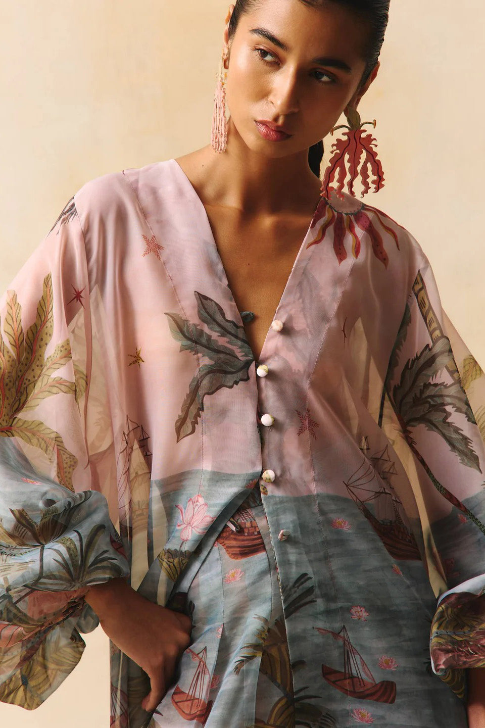 Surya Cape Top & Pant Set