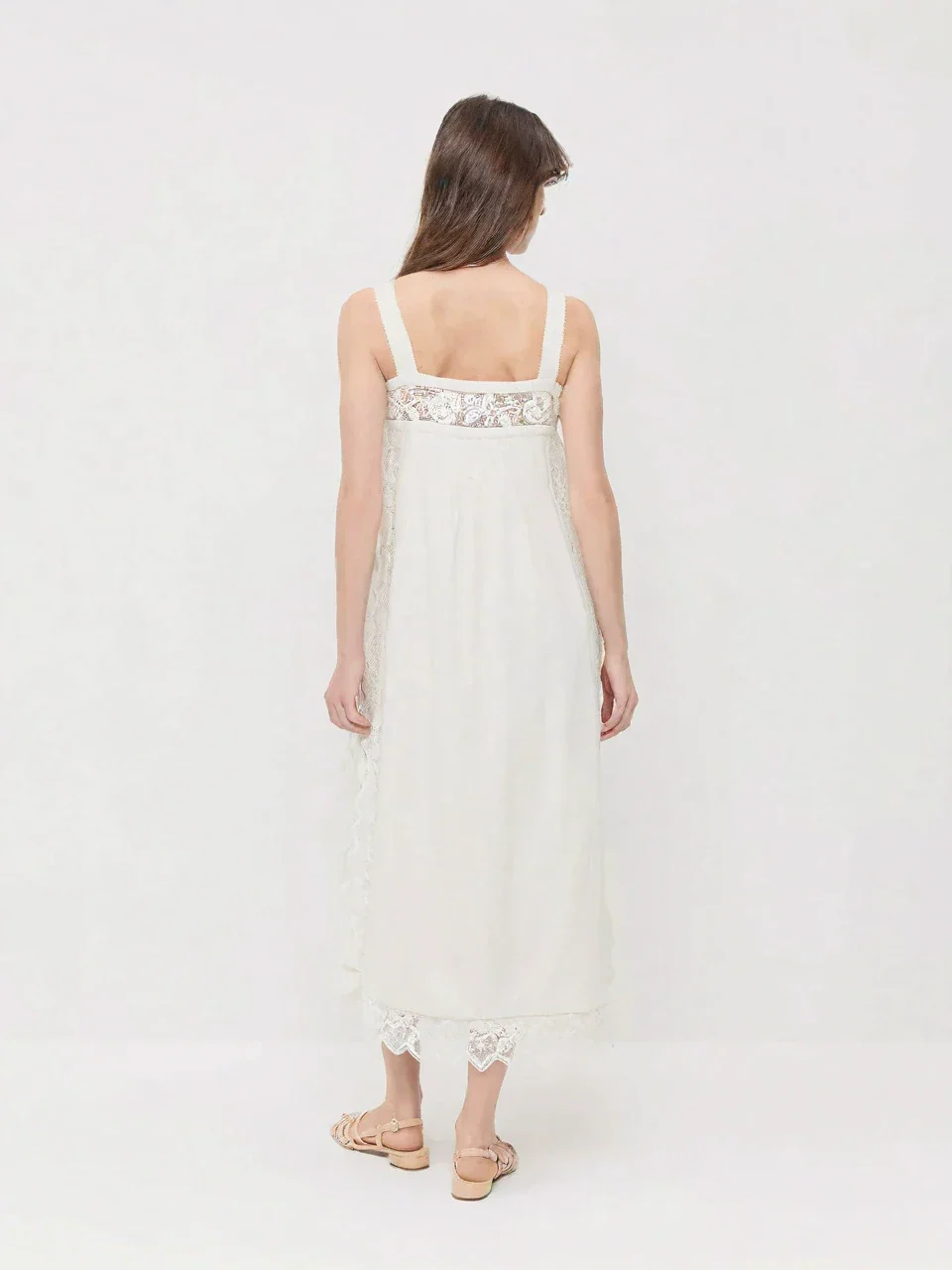 The Lace Linen Midi Dress