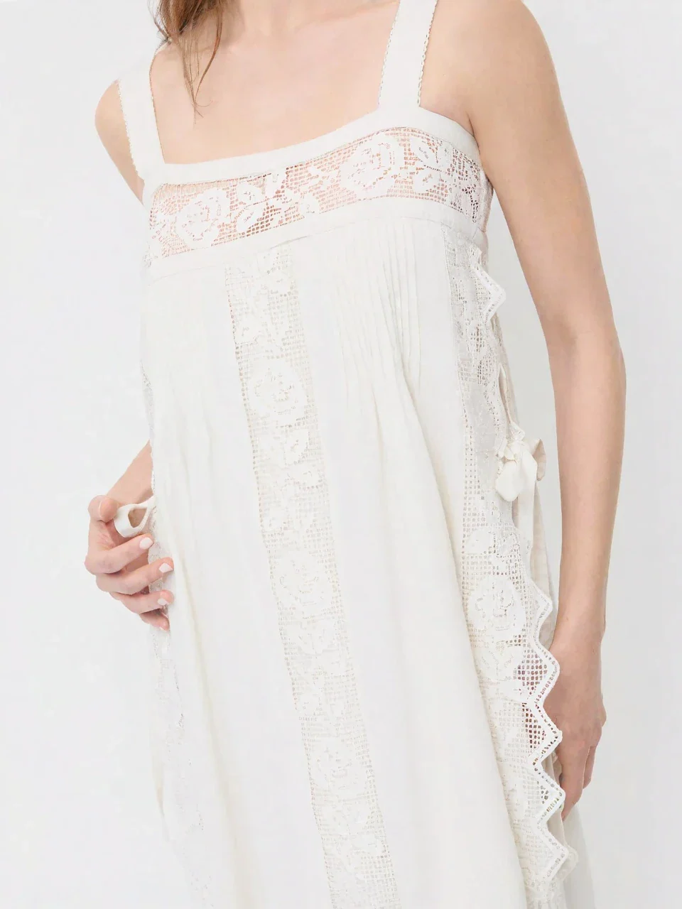 The Lace Linen Midi Dress
