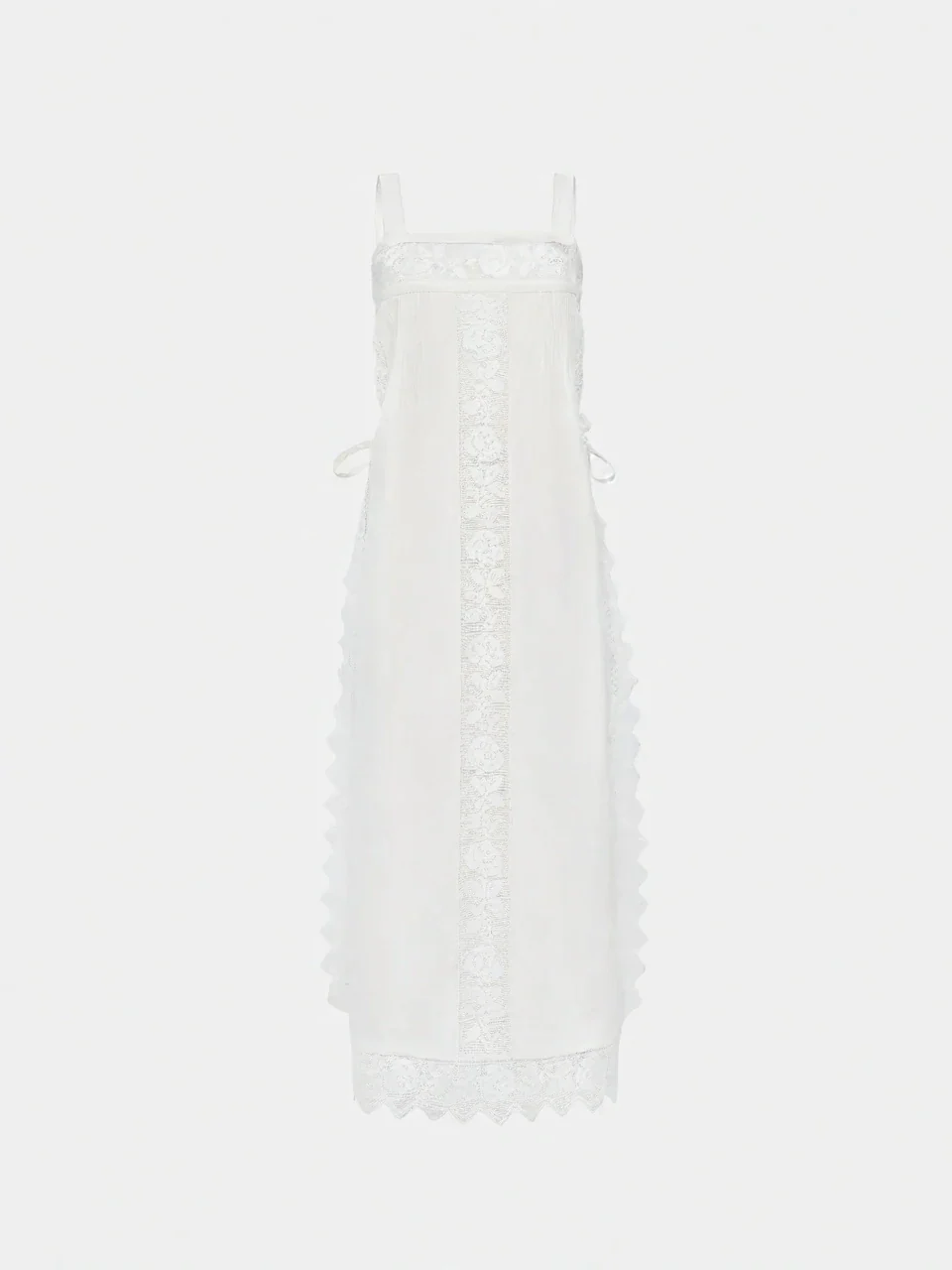 The Lace Linen Midi Dress