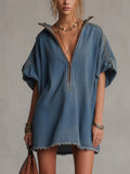The Washed Blue Denim Mini