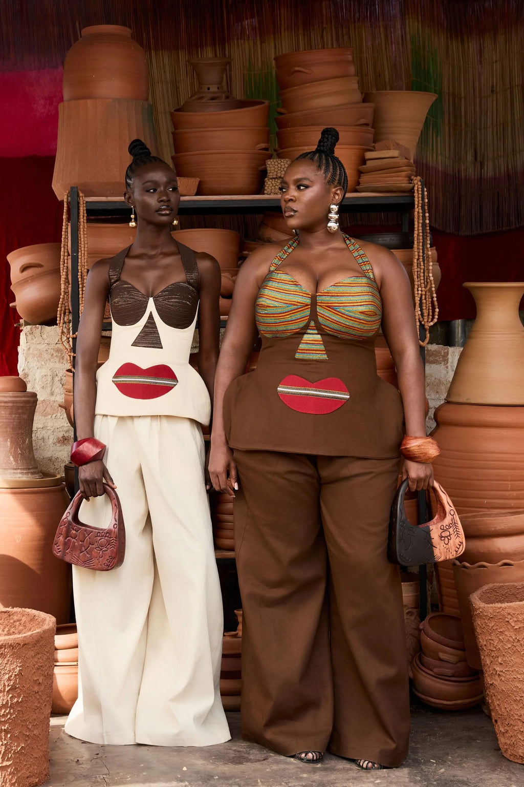 Tribal-Inspired Halter Corset Top