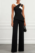 Black Cross Halter Sleeveless Pant Sets