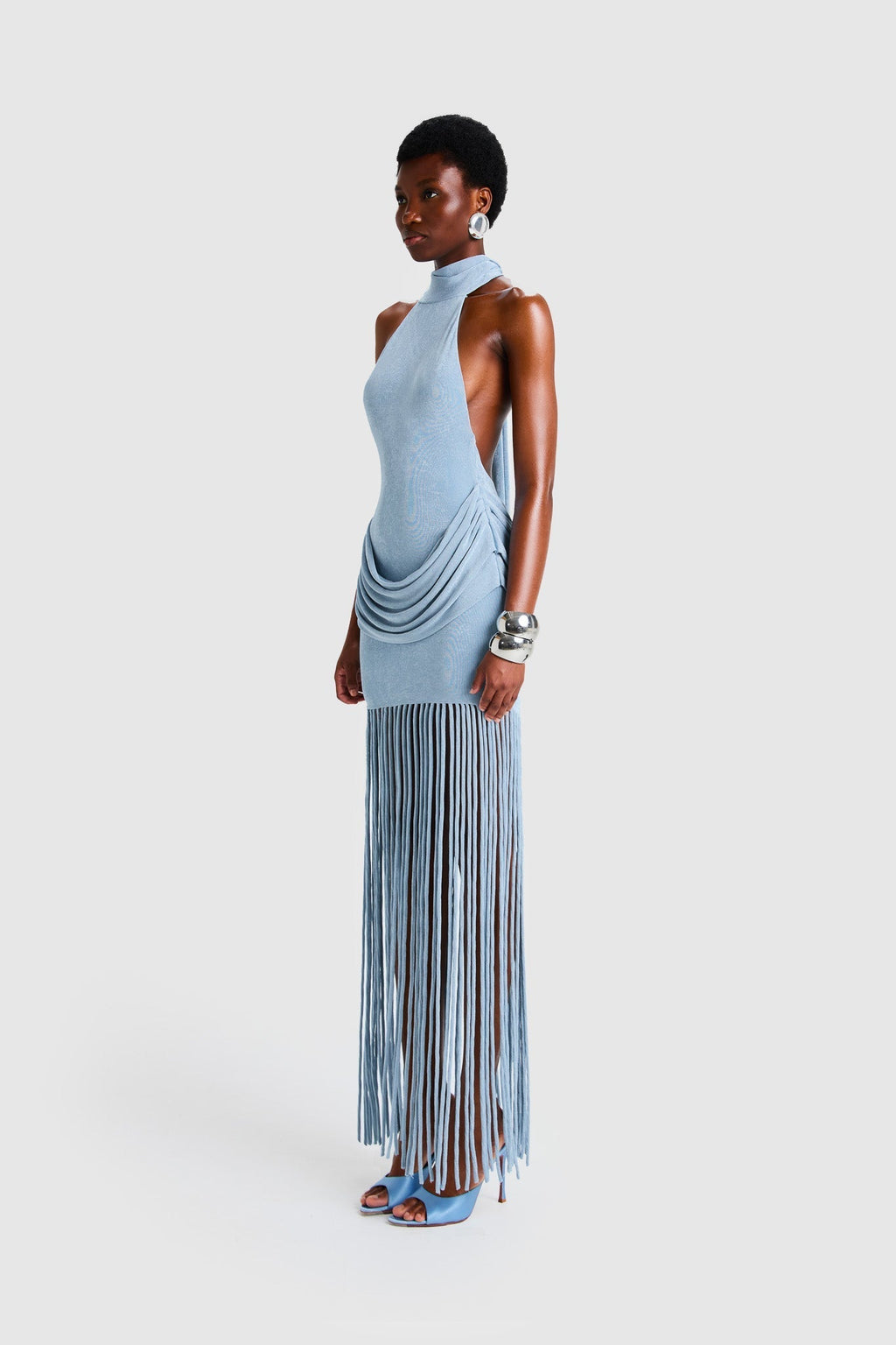 Nova Halter Tie Back Maxi Dress