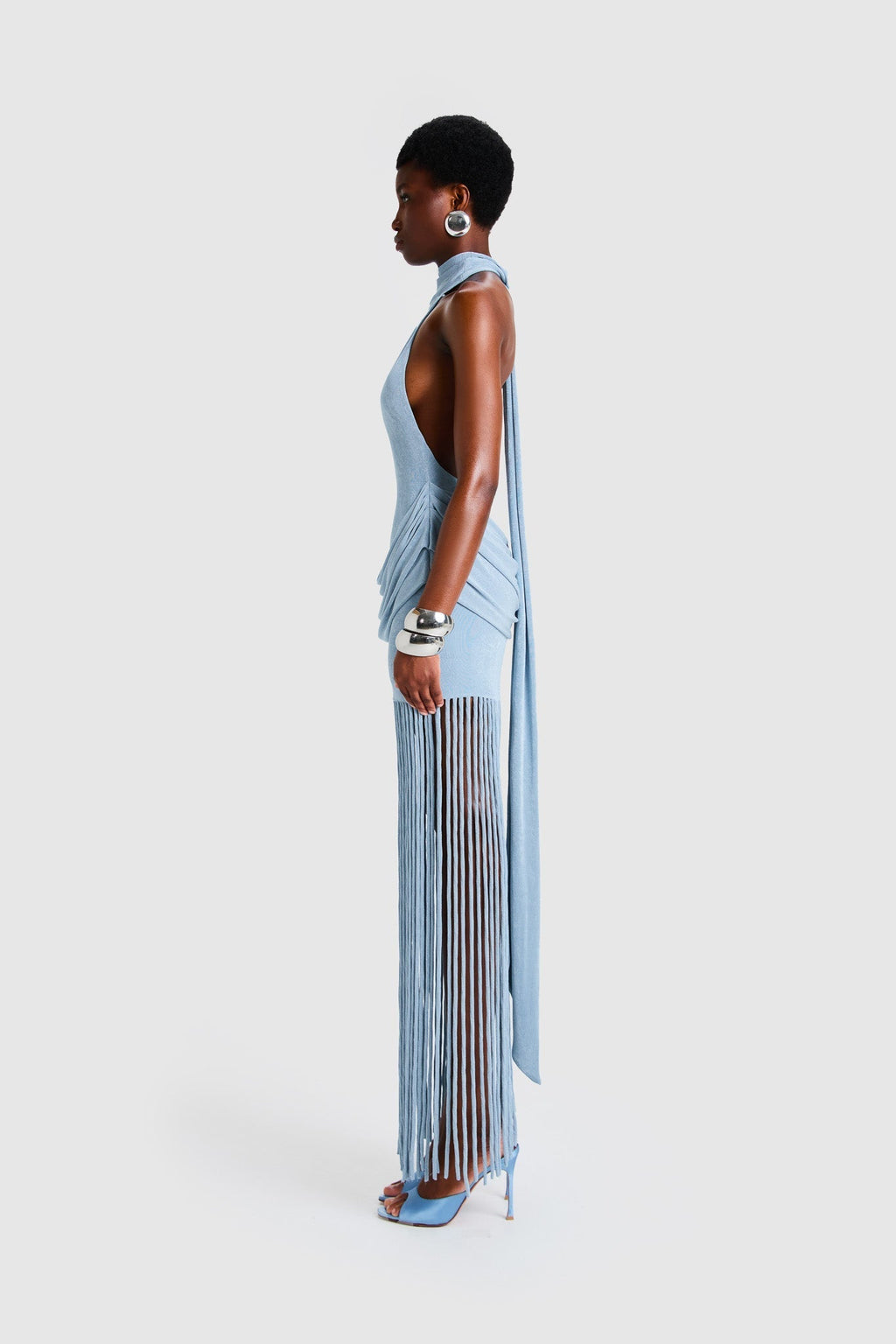 Nova Halter Tie Back Maxi Dress