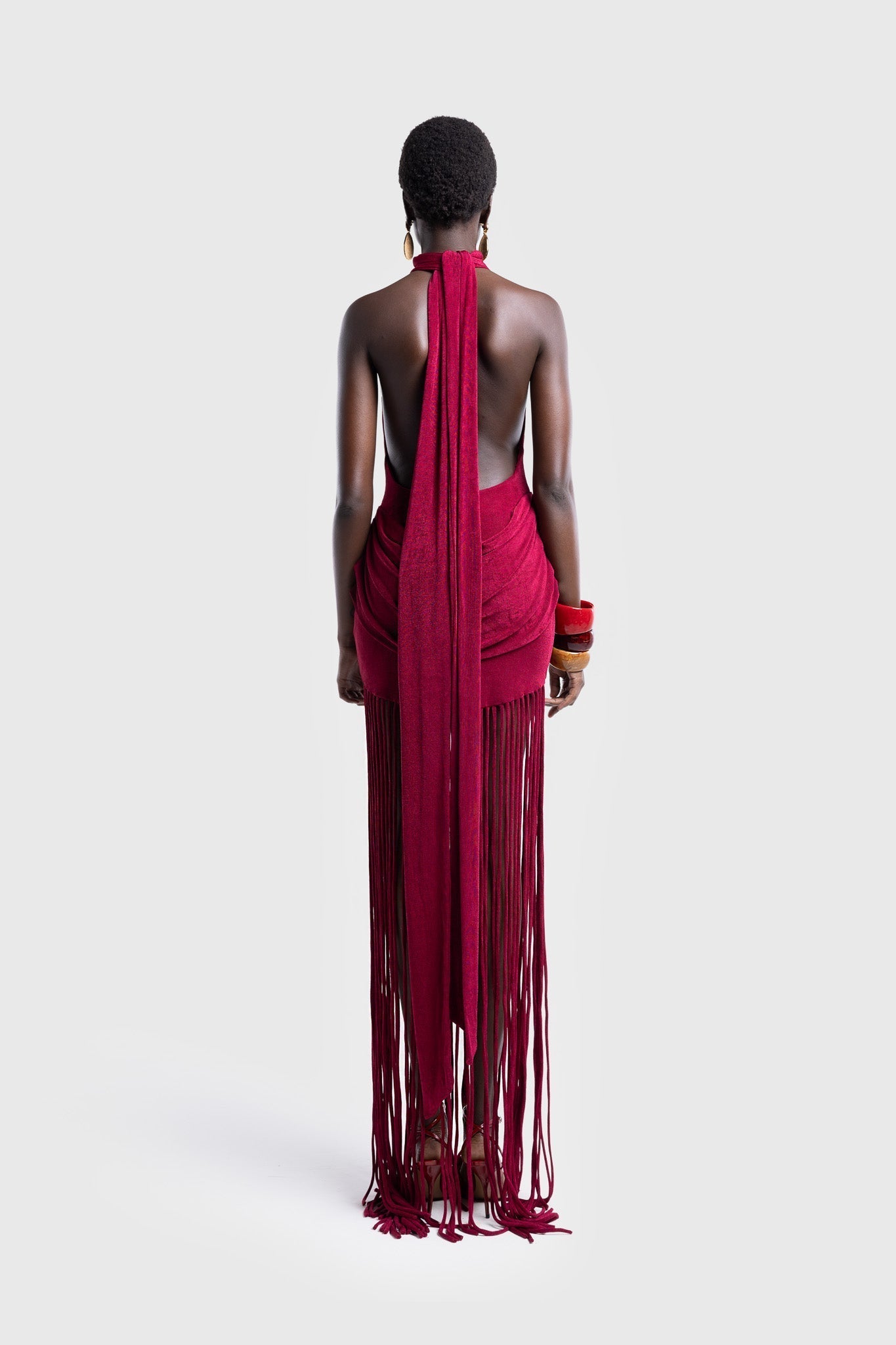 Nova Halter Tie Back Maxi Dress