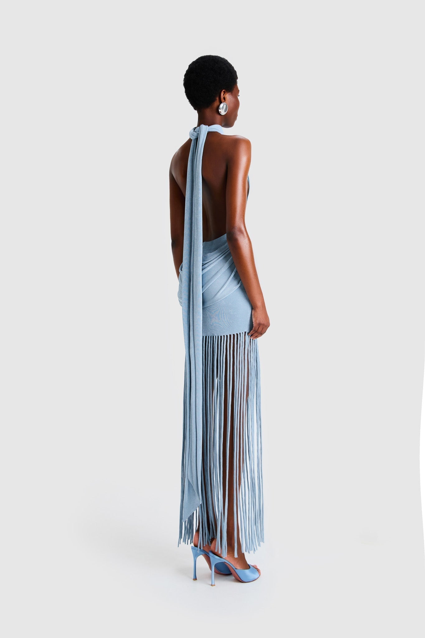 Nova Halter Tie Back Maxi Dress