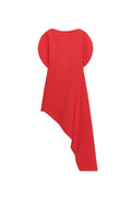 Modern Structured Red Midi Dress