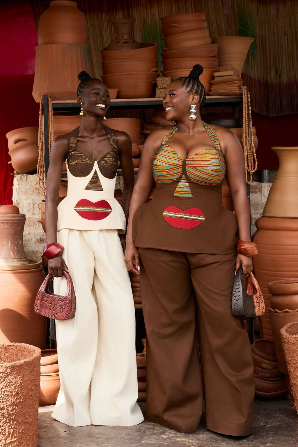 Tribal-Inspired Halter Corset Top