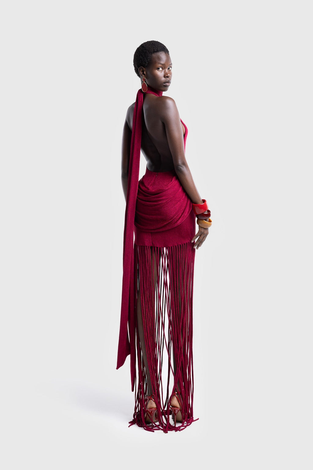 Nova Halter Tie Back Maxi Dress