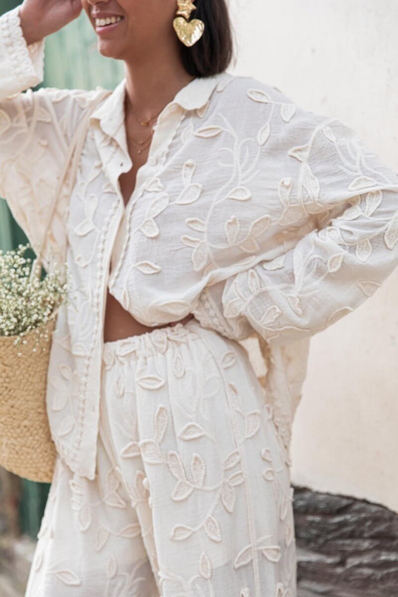 Unique Resort Jacquard Loose Two-Pieces Set