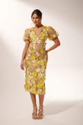 Sally V-neck Floral Midi Dress